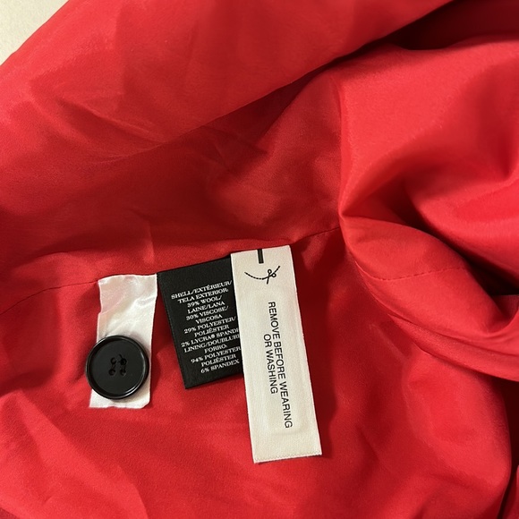🔥🔥🔥NEW Ann Taylor Red Wool-Blended Blazer Jacket - Picture 7 of 7
